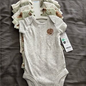 Carter's Gray and Green Bodysuits Set